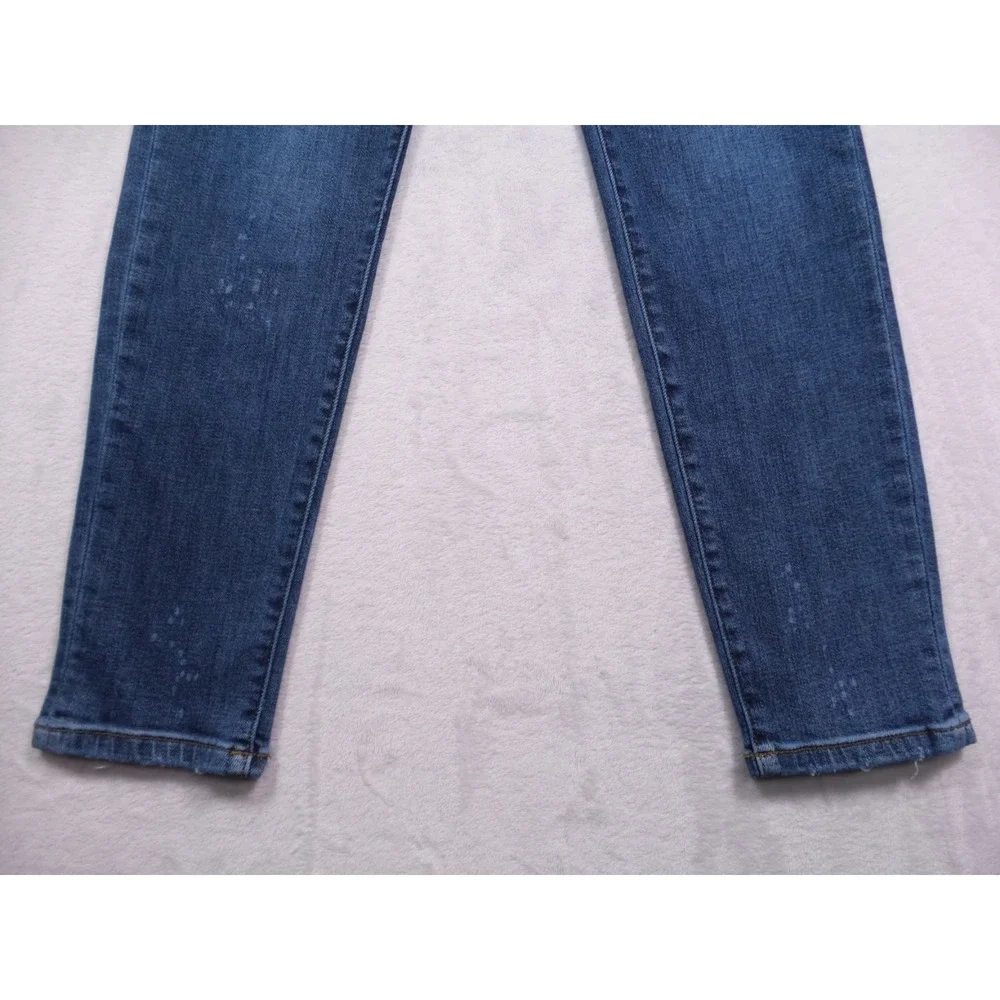 Judy Blue Jeans Womens Size 1/25 Blue Boyfriend Fit Mid Rise Bleach Splash‎